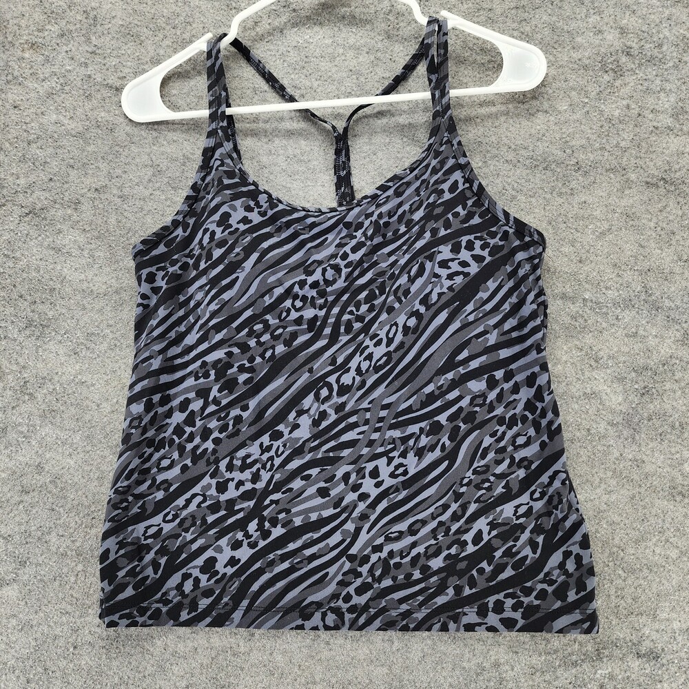 PINK Victoria Secret Tank Top Womens Large Gray Built In Bra
